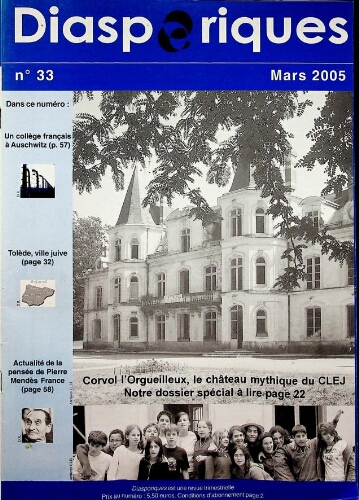 Diasporiques : les cahiers du Cercle Gaston-Crémieux N°33 (Mars 2005)